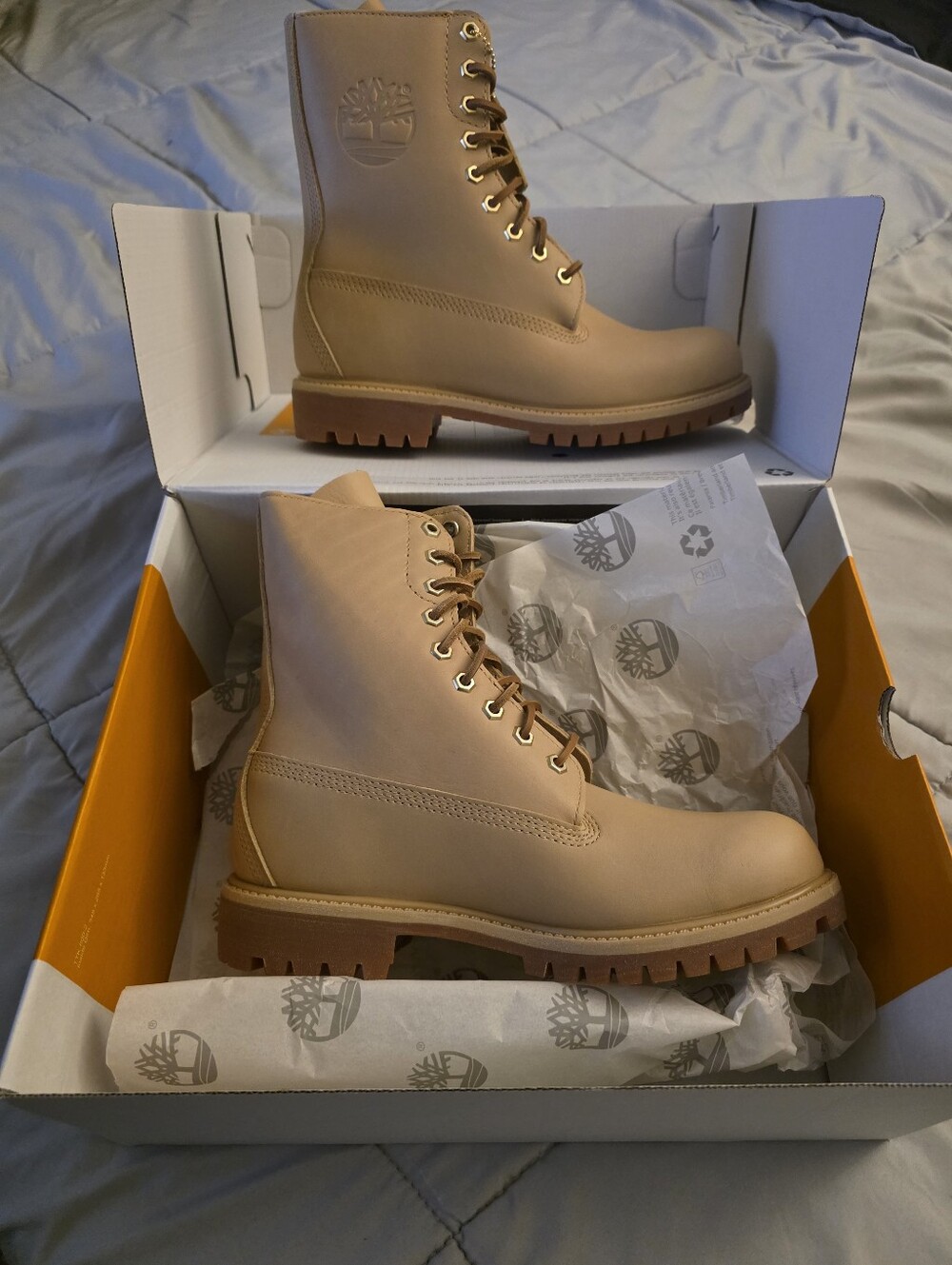 Timberland Men’s Tan/Nude 6-Inch Lace-Up Boots - BRAND NEW